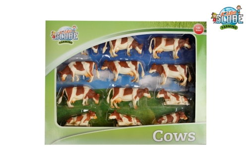 Kids Globe Cows Red Fur 1:32